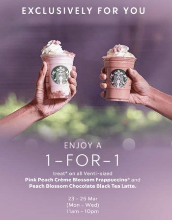 Starbucks-1-for-1-Treat-Promo-350x449 23-25 Mar 2020: Starbucks  1-for-1 Treat Promo