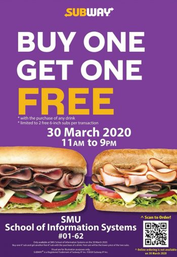 Subway-1-for-1-Promotion--350x507 30 Mar 2020: Subway 1 for 1 Promotion