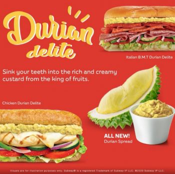 Subway-New-Durian-Delite-Sandwiches-Promo-350x348 30 Mar 2020 Onward: Subway New Durian Delite Sandwiches Promo