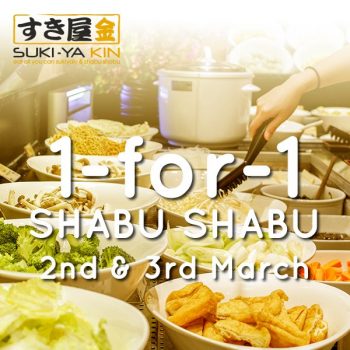 Suki-Ya-KIN-1-for-1-Shabu-Shabu-Special-Extension-Promotion-at-VivoCity-350x350 2-3 Mar 2020: Suki-Ya KIN 1-for-1 Shabu Shabu Special Extension Promotion at VivoCity