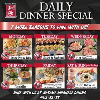 Watami-Daily-Dinner-Special-Promo-at-City-Square-Mall-350x350 Now till 31 Mar 2020: Watami Daily Dinner Special Promo at City Square Mall