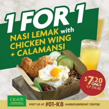 Crave-1-for-1-Promotion-at-Harbourfront-Centre-350x350 1-3 Apr 2020: Crave 1 for 1 Promotion at Harbourfront Centre