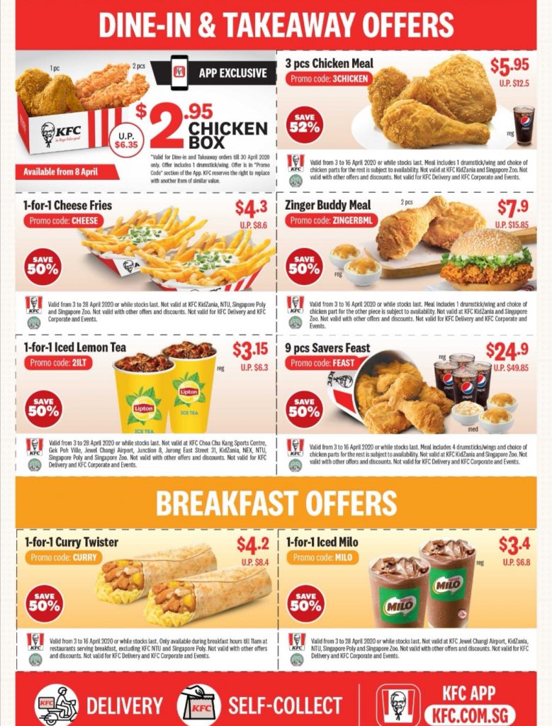 3-16 Apr 2020: KFC 50% & More Saving Promo - SG.EverydayOnSales.com