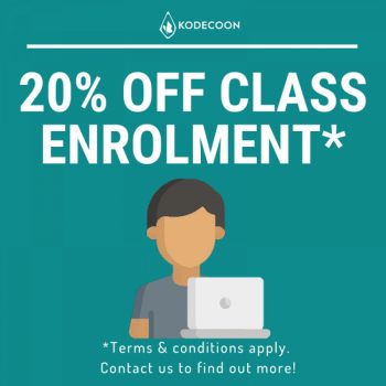 Kodecoon-Class-Enrolment-Promo-350x350 Now till 30 Apr 2020: Kodecoon Class Enrolment Promo