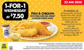 Long-John-Silvers-1-for-1-Wednesday-Promotion-350x208 22 Apr 2020: Long John Silver's 1 for 1 Wednesday Promotion