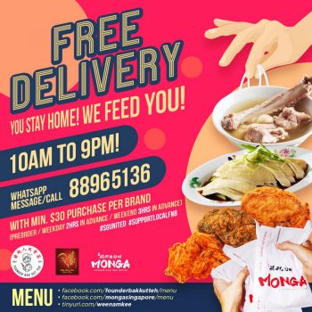 Monga-Founder-Bak-Kut-Teh-and-Wee-Nam-Kee-Free-Delivery-Promo-350x350 1 Apr-31 May 2020: Monga , Founder Bak Kut Teh, and Wee Nam Kee Free Delivery Promo