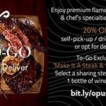 8 Apr 2020 Onward: Opus Bar & Grill Free Delivery Promo