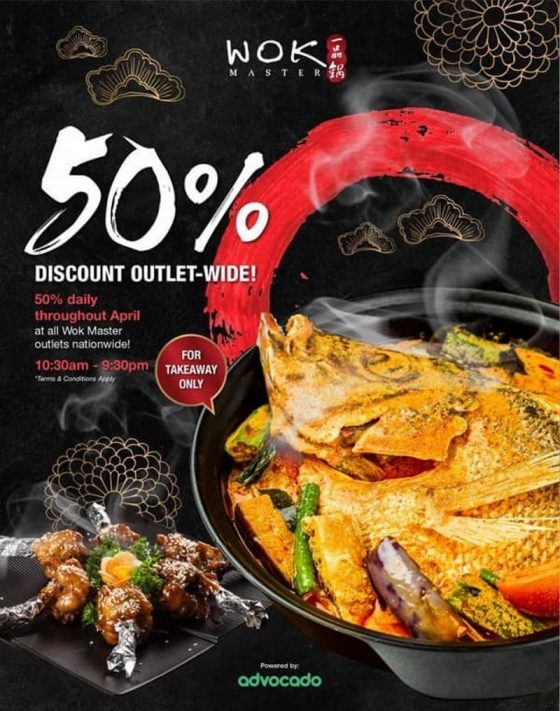 Now till 30 Apr 2020 Wok Master 50 off Promotion
