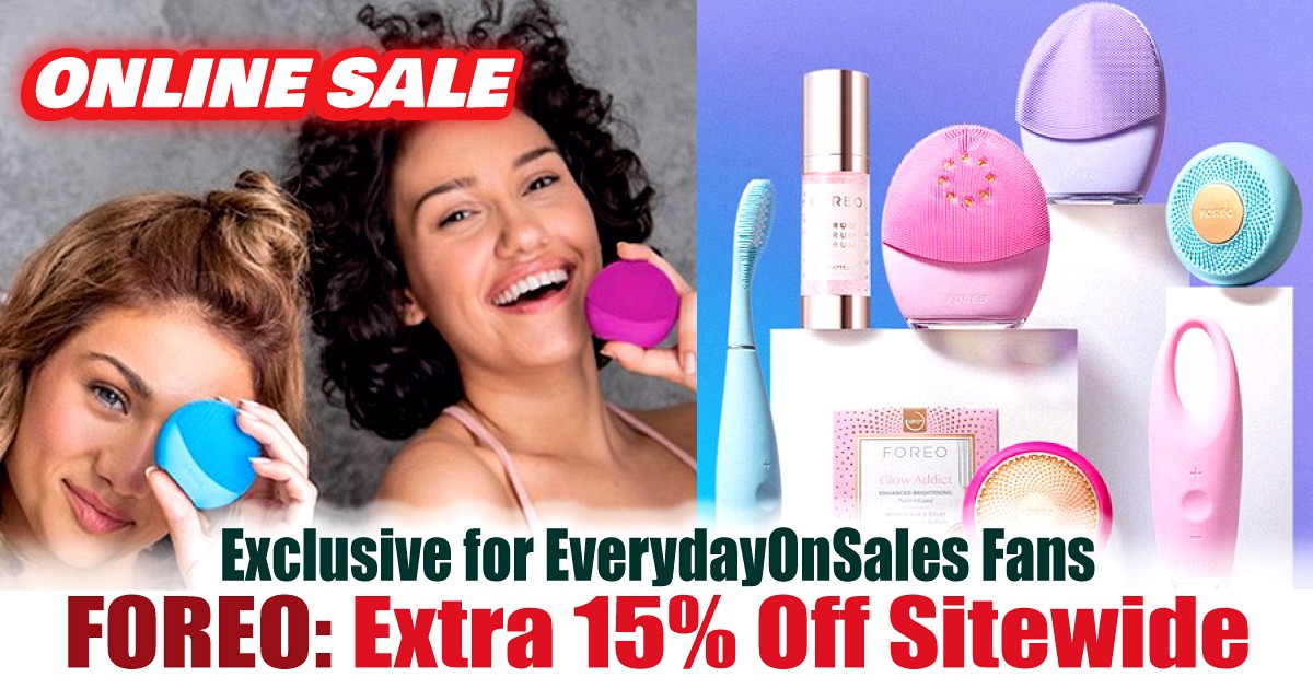 FB-FOREO-EOS Now till 31 May 2020: FOREO Online Sale! 15% off Sitewide Promo Code! EverydayOnSales Exclusive!