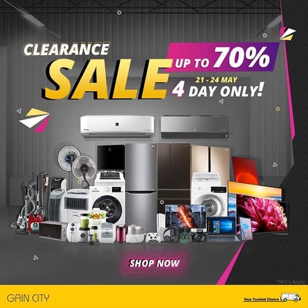 21-24 May 2020: Gain City Online Clearance Sale - SG.EverydayOnSales.com