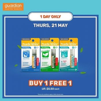 Guardian-Buy-1-Free-1-on-Pearlie-White-Breath-Spray-Promotion-350x351 21 May 2020: Guardian Buy 1 Free 1 on Pearlie White Breath Spray Promotion