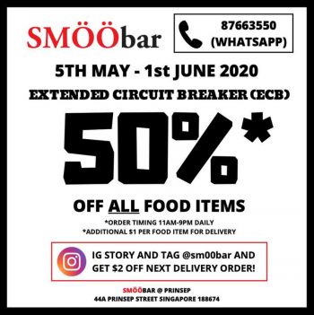 SMoobar-50-Off-Promotion-350x351 5 May-1 Jun 2020: SMoobar 50% Off Promotion