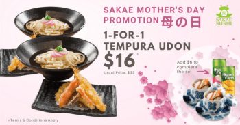 Sakae-Sushi-Mothers-Day-Promotion-1-for-1-Tempura-Udon-350x183 5-10 May 2020: Sakae Sushi Mother's Day Promotion 1 for 1 Tempura Udon
