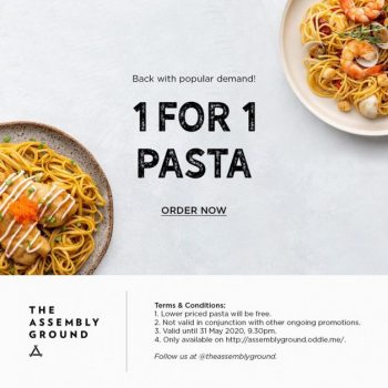 The-Assembly-Ground-1-for-1-Promotion-on-Pasta-Dishes-350x350 26-31 May 2020: The Assembly Ground 1-for-1 Promotion on Pasta Dishes