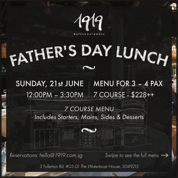 1919-Waterboathouse-Fathers-Day-Lunch-Promotion-350x350 21 Jun 2020: 1919 Waterboathouse Fathers Day Lunch Promotion