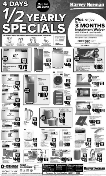 Harvey-Norman-4-Days-Half-Yearly-Specials-Sale-350x578 30 Jun 2020: Harvey Norman 4 Days Half Yearly Specials Sale