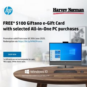 Harvey-Norman-FREE-100-Giftano-E-gift-Card-with-Purchase-of-Selected-HP-All-In-one-PCs-Promotion-350x350 12-30 Jun 2020: Harvey Norman Selected HP All-In-one PCs Promotion