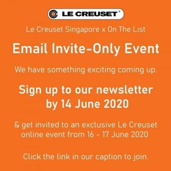 Le-Creuset-Exclusive-Promotion-350x350 16-17 Jun 2020: Le Creuset and On The List Email Invite-Only Event