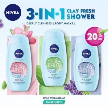 Nivea-3-in-1-Clay-Fresh-Shower-Promo-at-Watsons-350x350 Now till 17 Jun 2020: Nivea 3-in-1 Clay Fresh Shower Promo at Watsons