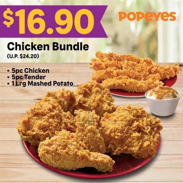 16 Jun-14 Jul 2020: Popeyes Chicken Bundle Promotion with PAssion Card ...