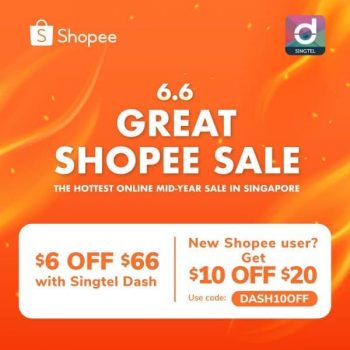 Shopee-6.6-Great-Shopee-Sale-with-Singtel-Dash-350x350 5 -6 Jun 2020: Shopee 6.6 Great Shopee Sale with Singtel Dash