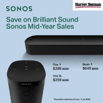 Sonos-Mid-Year-Sales-at-Harvey-Norman--350x350 30 Jun 2020 Onward: Sonos Mid Year Sales at Harvey Norman