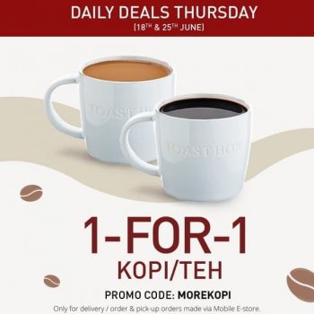 TOAST-BOX-Daily-Deals-Thursday1-for-1-Kopiteh-Promotion-350x350 18-25 Jun 2020: TOAST BOX 1-for-1 Kopi/teh Daily Deals Thursday Promotion