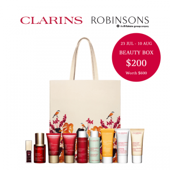 CLARINS-Beauty-Box-Promotion-350x350 24 Jul-10 Aug 2020: CLARINS Beauty Box Promotion at Robinsons