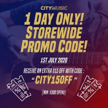City-Music-1-Day-Only-Storewide-Promotion-350x350 1 Jul 2020: City Music 1 Day Only Storewide Promotion