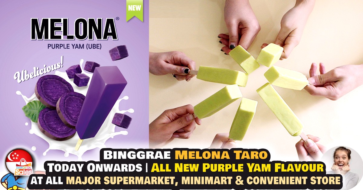 EOS-SG-Melona-Taro-New Today Onwards: Binggrae All New Melona Taro Ice Cream Bar! Purple Yam Flavour Available in Singapore Now!