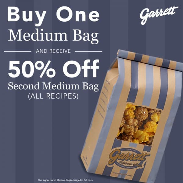 16 31 Jul 2020 Garrett Popcorn Shops Buy 1 Medium Bag Promotion Sg Everydayonsales Com