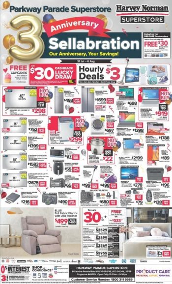 Harvey-Norman-3rd-Anniversary-Sellabration-Sale-350x578 31 Jul-6 Aug 2020: Harvey Norman 3rd Anniversary Sellabration Sale at Parkway Parade