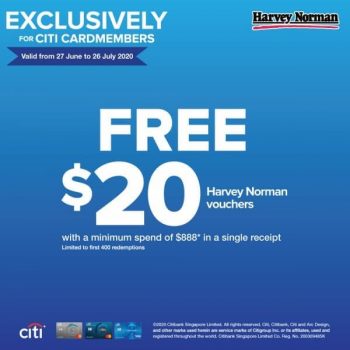 Harvey-Norman-Free-20-Voucher-Promotion-with-CITI-350x350 27 Jun-26 Jul 2020: Harvey Norman Free $20 Voucher Promotion with CITI