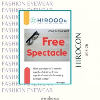 Hirocon-Free-Spectacles-Promotion-at-One-Raffles-Place-350x350 1-31 Jul 2020: Hirocon Free Spectacles Promotion at One Raffles Place
