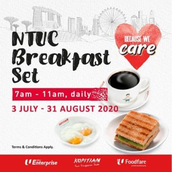 Kopitiam-NTUC-Breakfast-Set-Promotion-at-VivoCity-350x350 3 July-31 Aug 2020: Kopitiam NTUC Breakfast Set Promotion at VivoCity