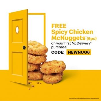 McDonalds-Free-6pc-Spicy-Chicken-Mcnuggets-Promotion-350x350 24 July-2 Aug 2020: McDonald's Free 6pc Spicy Chicken Mcnuggets Promotion