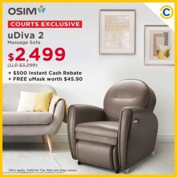 OSIM-uDiva-2-Massage-Sofa-Promotion-at-COURTS-350x350 1 Jul 2020 Onward: OSIM uDiva 2 Massage Sofa Promotion at COURTS
