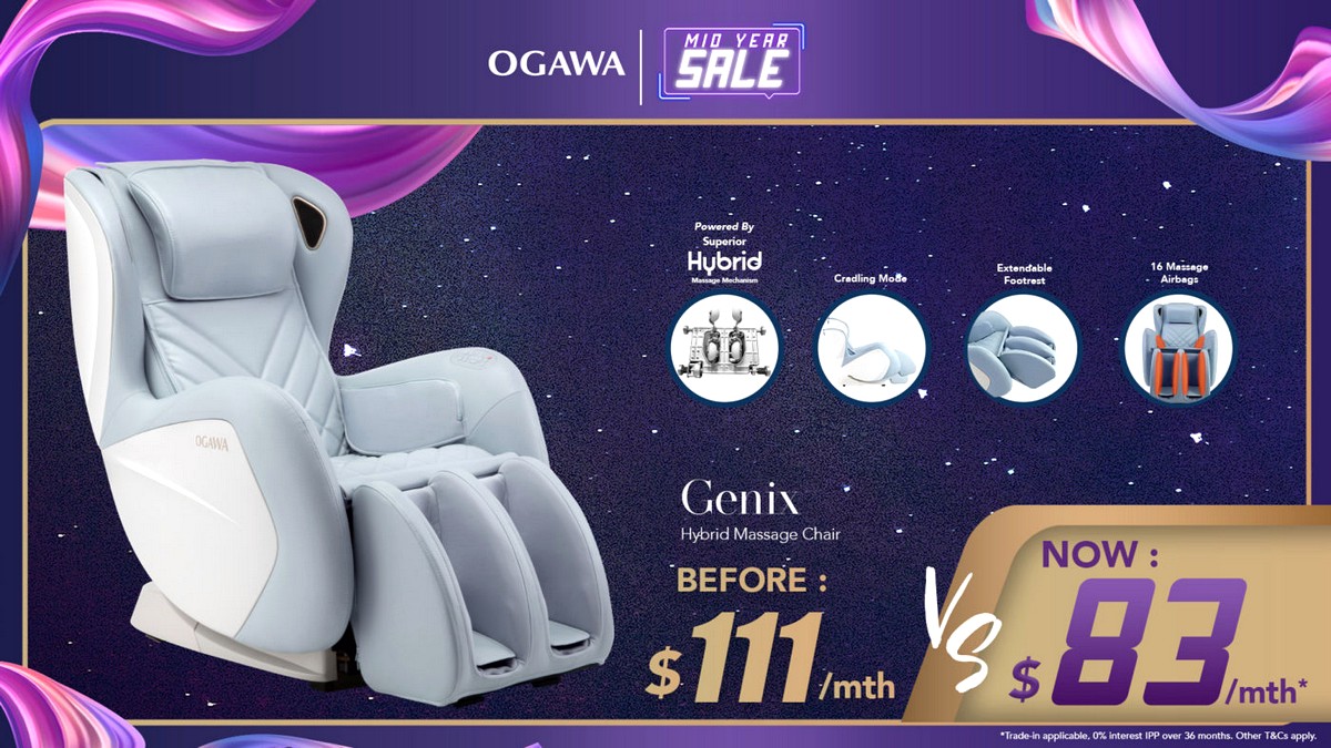 Ogawa-Mid-Year-Sale-Genix-02 Now till 19th July 2020: OGAWA Mid Year Sale!+Additional GST Rebates Storewide! Limited Time Exclusive!