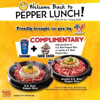 Pepper-Lunch-Free-Side-Dish-And-Drink-PromotionPepper-Lunch-Free-Side-Dish-And-Drink-Promotion-350x350 20 Jul-10 Aug 2020: Pepper Lunch Free Side Dish And Drink Promotion