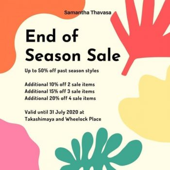 SAMANTHA-THAVASA-End-of-Season-Sale-350x350 11-31 Jul 2020: SAMANTHA THAVASA End of Season Sale at Takashimaya