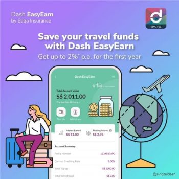 Singtel-Dash-2-Promotion-350x350 28 Jul 2020 Onward: Dash EasyEarn by Etiqa Insurance 2% Promotion with Singtel Dash