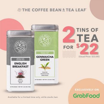 The-Coffee-Bean-Tea-Leaf-2-tins-of-teas-Promo-at-GrabFood-350x350 14 Jul 2020 Onward: The Coffee Bean & Tea Leaf 2 tins of teas Promo at GrabFood