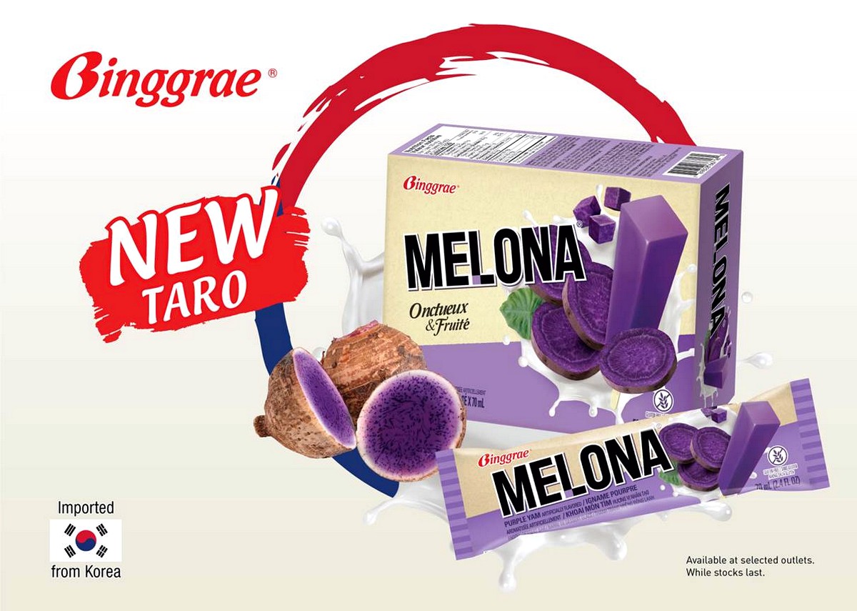 image005 Today Onwards: Binggrae All New Melona Taro Ice Cream Bar! Purple Yam Flavour Available in Singapore Now!