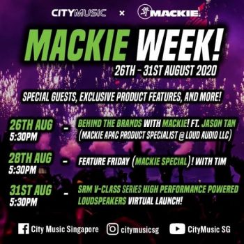 City-Music-Mackie-Week-Events-350x350 26-31 Aug 2020: City Music Mackie Week Events