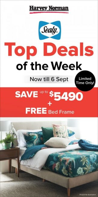 Harvey-Norman-Free-Bed-Frame-Promotion-325x650 22 Aug-6 Sep 2020: Sealy Free Bed Frame Promotion at Harvey Norman