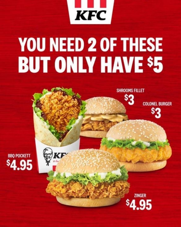 22 Aug 2020 Onward KFC 5 Deals