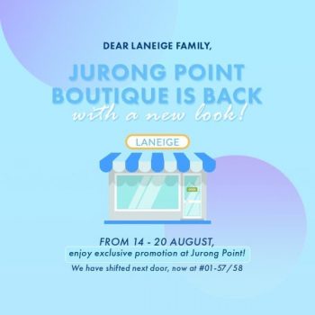 LANEIGE-Re-Opening-Promotion-350x350 14-31 Aug 2020: LANEIGE Re-Opening Promotion at Jurong Point Boutique