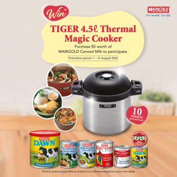 MARIGOLD-Canned-Milk-and-Tiger-4.5L-Thermal-Magic-Cooker-Promotion-350x350 1-31 Aug 2020: MARIGOLD Canned Milk and Tiger 4.5L Thermal Magic Cooker Giveaway