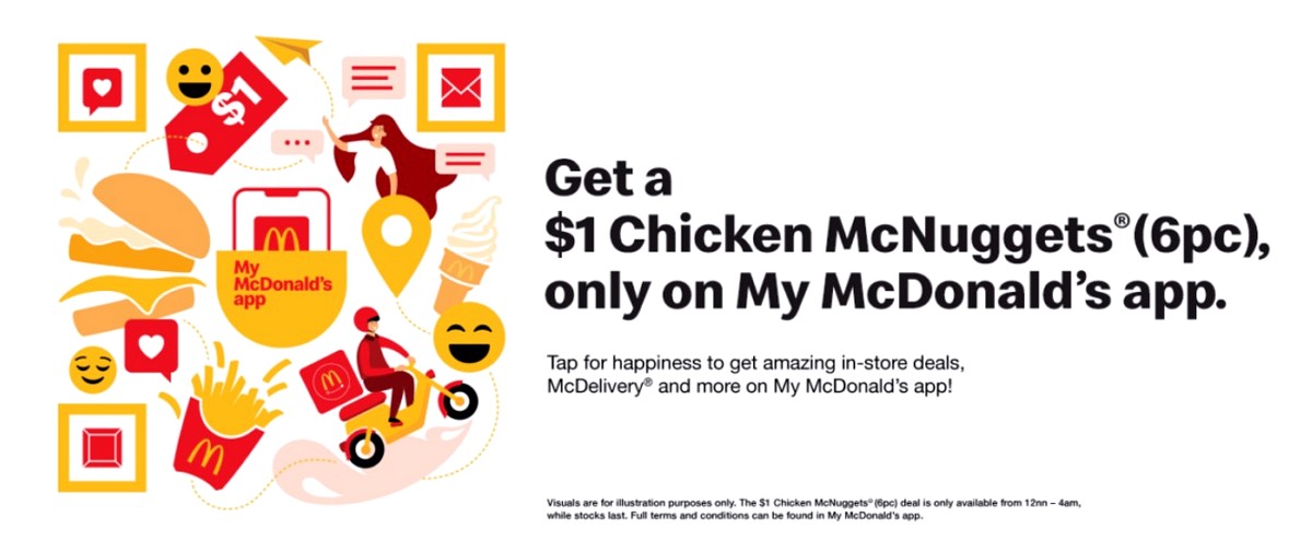 McDonald-s-App-McDonald-s 29 Aug 2020: McDonald's 1 Day Chicken McNuggets Promotion! $10 for 20pcs with any purchase!