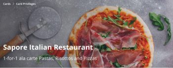 Sapore-Italian-Restaurant-1-for-1-Promotion-with-POSB-350x139 19 Aug-31 Dec 2020: Sapore Italian Restaurant 1-for-1 Promotion with POSB